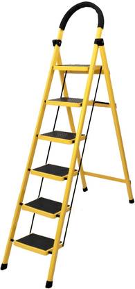Asian Paints TruCare 6-Steps Trendy Steel Ladder, Foldable Ladder for Home & Office use Steel Ladder