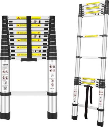ProHome 12.5 Feet Portable Lightweight Compact Ultra Stable 3.8 Meter Telescopic Aluminium Ladder