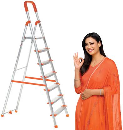 ProHome 7 Steps Ladder with Anti Slip Shoes Aluminium Ladder  (With Platform) at Rs. 3499