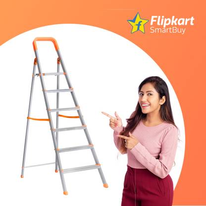 Flipkart SmartBuy 6 Step Hybrid Heavy Duty Foldable Aluminium Ladder