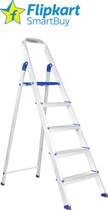 Flipkart SmartBuy Heavy Duty Hybrid Aluminum Step -5 Step Powder Coated Section Steel Ladder