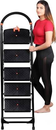 MESSINA Ladders Stairs for Home Use House | Ladder 5 Step Steel Ladder