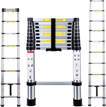 Smarty 10 Feet Portable Lightweight Compact Ultra Stable 2.9 Meter Telescopic Aluminium Ladder