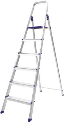 Flipkart SmartBuy 6 Step With Heavy Platform Ladder For Home Aluminium Ladder