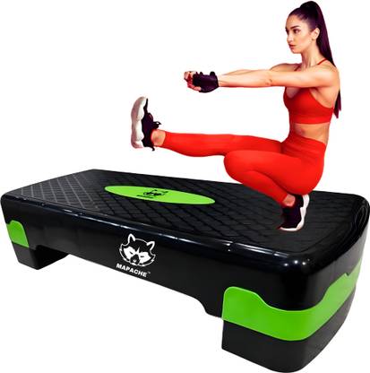 MAPACHE AEROBIC STEPPER For Home & Gym Use (68x28x15)Perfect Workouts Fluorescent Green Stepper