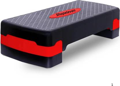 Shopeleven 2 Level Adjustable Aerobic Exercise Stepper Non-Slip Textured Surface Workout Stepper