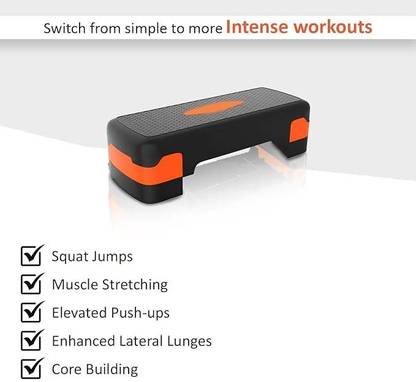 GJSHOP Aerobic Exercise Step Deck Adjustable Workout Fitness Stepper Platform Stepper