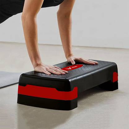 Xtrim Aerobic Stepper for Cardio Workout with 2 Height Adjustments - 10 & 15cm Stepper