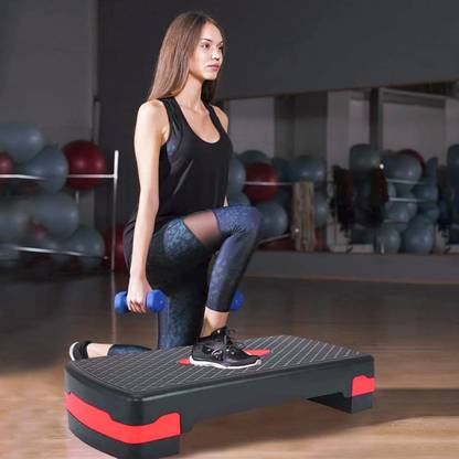 Wearslim 2 Level Adjustable Workout Fitness Stepper Exercise Platform with Risers Stepper Stepper