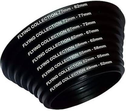 FLYING COLLECTION Step UP Lens Filter Adaptor Ring Set Sizes: 49-52mm, 52-55mm, 55-58mm, 58-62mm, 62-67mm, 67-72mm, 72-77mm, 77-82 mm Step Up Ring