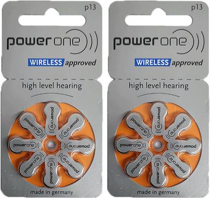 POWERONE Size 13 Hearing Aid Batteries Hearing Aid batteries 8 pack Stethoscope Case