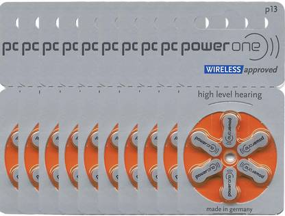 Power one P1 Hearing Aid Batteries 1.45V 6patta pack of 36 batteries p13 hearing aid battery Stethoscope Case