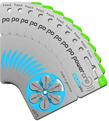 POWERONE P675 Implant Plus Hearing Aid Battery 10 Patta ( 60 Batteries) Stethoscope Case