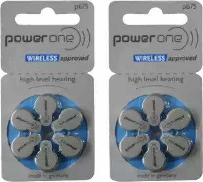 Power one P675 Hearing Aid Batteries 2 Patta (12 Batteries) Hearing Aid Battery Size 675 Stethoscope Case
