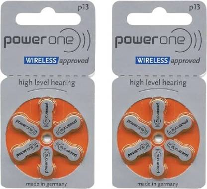Power one P13 Hearing Aid Battery (6X2 strip) 12 Cells Hearing Aid Battery Stethoscope Case
