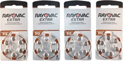 Rayovac Hearing Aid Batteries size 312 4 strips(24 Batteries) RA312 Stethoscope Case