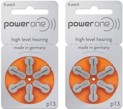 POWERONE P13 Hearing Aid Batteries 1.45V 2 patta (12 battery) Button Cells Stethoscope Case (Silver) p13 Stethoscope Case