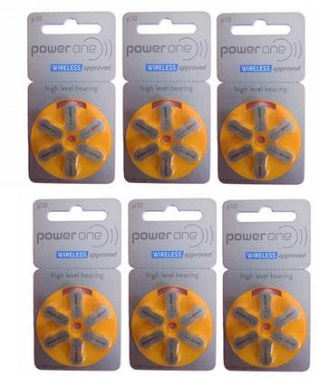 Power one P10 Hearing Aid Battery (6X6 Pack) 36 Nos 10no-36Battery Stethoscope Case