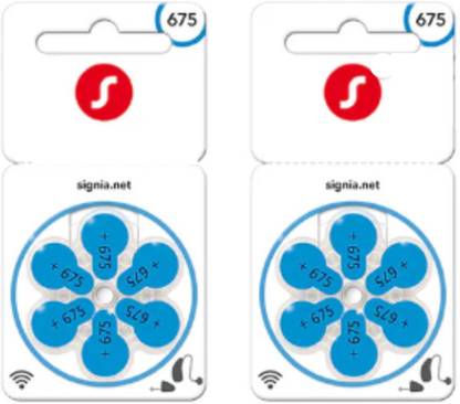 Cityhealth Signiaa Size P675- 1.45V Hearing Aid Batteries | 2 Packet (12 Batteries ) BTE Model Hearing Aid Battery Size P675 Stethoscope Case