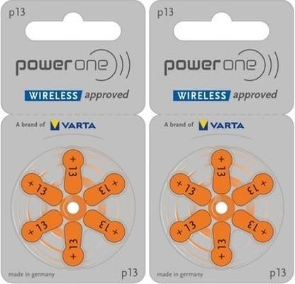 Power one P13 Hearing Aid Batteries 1.45V 2 patta (12 battery) Button Cells Stethoscope Case