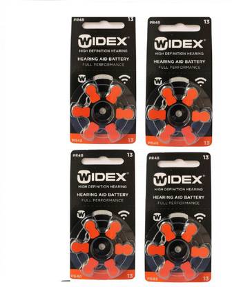 Widex hearing aid battery Size 13 (4 Packets= 24 Batteries) hearingaidbattery-Size13-24battery Stethoscope Case