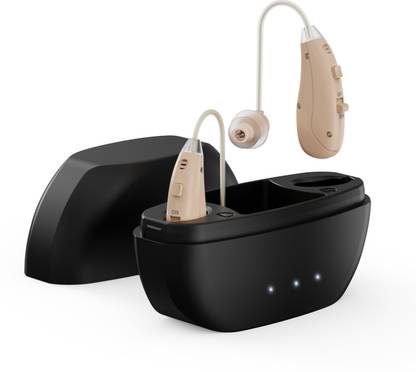 Hear.com Soundbright -100 - Rechargeable RIC Hearing Aid Machine for Old Age With Multiple Mode And Auto Noise Cancellation Stethoscope