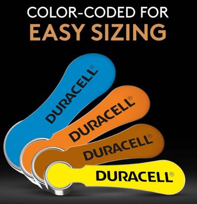 Duracell D Easy Tab Hearing Aid Battery Size 13 pack of 10 Strip Button Cell Stethoscope