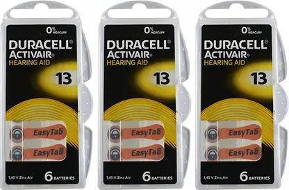 Duracell DU - 13 pack of 3 strip (18 Battery) Button Cell Stethoscope