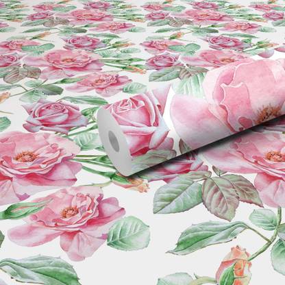WallDaddy 300 cm wallpaper for wall Big Rose wallpaper sticker for wall stickers flower design Self Adhesive Sticker