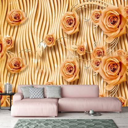 Zrintly 244 cm Flower Wallpaper decorative For Wall (16 inch X 96 inch) Self Adhesive Sticker