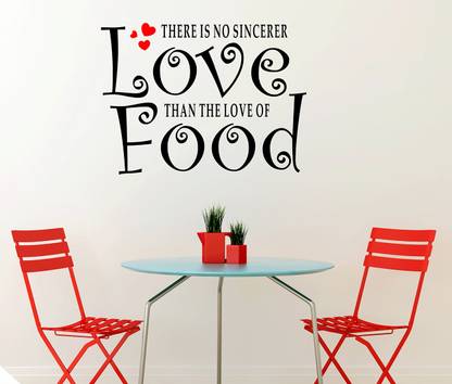 TRIDENT 70 cm Food Love Quotes Removable Sticker
