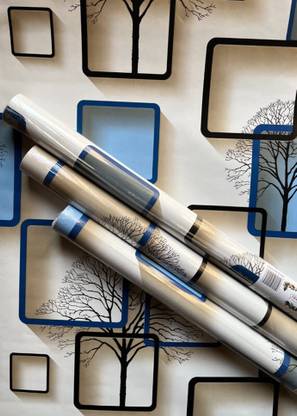 Bhattenterprise 500 cm 3D Squares Self Adhesive Wallpaper Self-Adhesive Wallpaper PVC Self Adhesive Self Adhesive Sticker