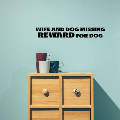 SnappyVinyl 29 cm Dog Wife Reward Funny Wall Decals, Easy to Apply Self Adhesive Sticker