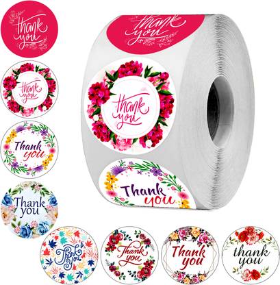 CLICKEDIN 3.81 cm ROLL-22/500PCS Self Adhesive Sticker