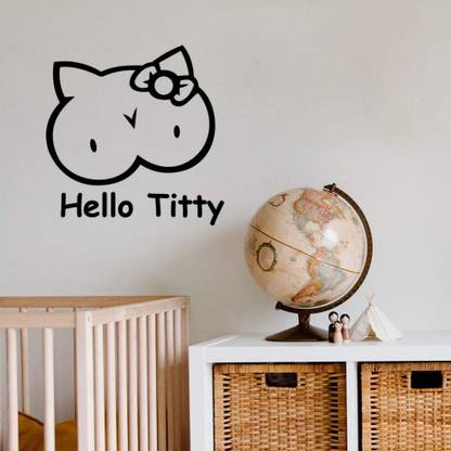 Xskin 29 cm Hello Kitty Titty Bow Tie Boobs Tits3 Self Adhesive Sticker
