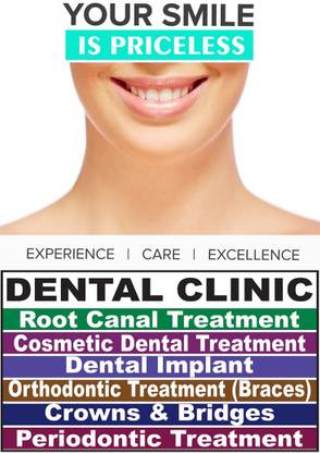 Wall gallery 45.72 cm Dental Clinic Services Available Glowing Sticker For Glass,Wall,Wooden 18 x12inc Self Adhesive Sticker