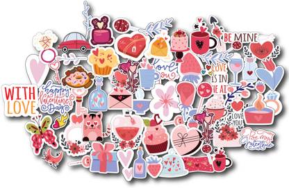 woopme 29 cm Love Scrapbook Stickers Set For Journal, Diary Self Adhesive Sticker