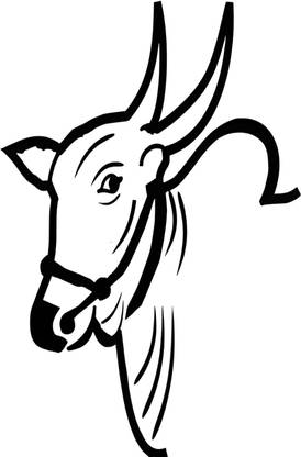 Dumdic 30 cm Black and White Bull Face A4 Strong Self-Adhesive Sticker Self Adhesive Sticker