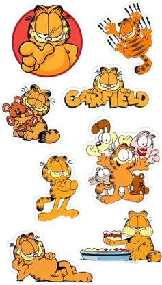 Yaduvanshi 4 cm AESTHETIC GARFIELD STICKERS Self Adhesive Sticker