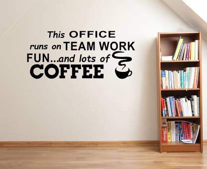 Tuffuk 90 cm Lots Of Coffee | Wall Stickers | PVC Vinyl | Non-Reusable | Self Adhesive Sticker