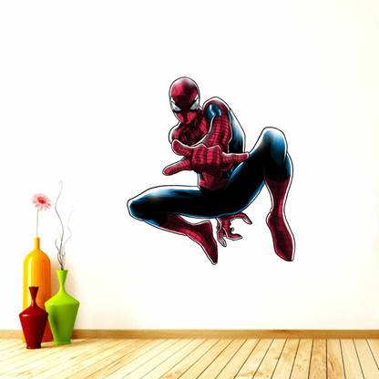 Art Kafe 56 cm Spiderman Yo Sticker ( Size :- 56 X 64 cm ) Self Adhesive Sticker