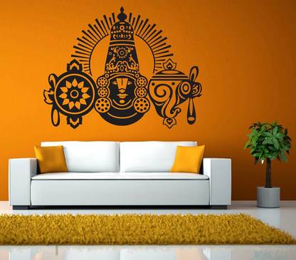 WALLDECORS 60.96 cm HINDU GOD PERUMAL IMAGE Self Adhesive Sticker