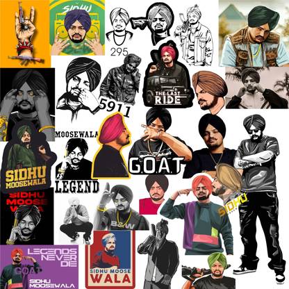 ONPRINT 10 cm Sidhu Moose Wala Legend High Quality Vinyl Sticker For Bike, Car, Laptop Self Adhesive Sticker