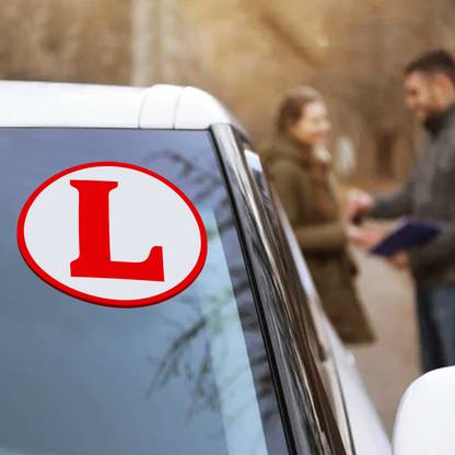 ZYOZI 8 inch L Symbol Learning License, L Sticker for Car, L Learning License (Pack of 10) Removable Sticker