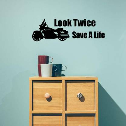 Xskin 29 cm Look Twice Save A Life Motorcycle Self Adhesive Sticker