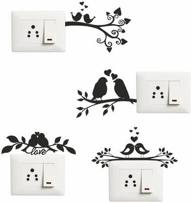 K2A Design 12 cm Decorative Switch Board Switch Panel Stickers for Decoration Self Adhesive Sticker