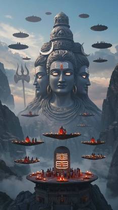 swaroopa 16.5 inch Shiv Shankar Mahadev Sticker Self Adhesive Sticker