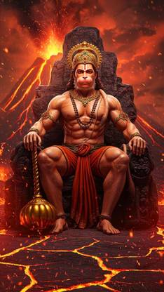 swaroopa 16.5 inch Maruti Hanuman ji A3 size non tearable sticker Self Adhesive Sticker