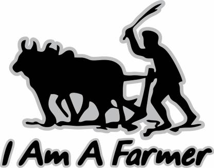 The Printpack 26 cm I am a Farmer Car/Wall/Glass Window Self Adhesive Sticker