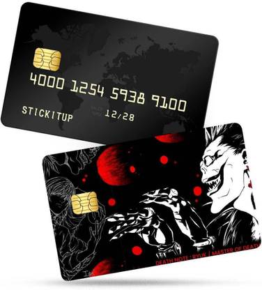 STICK IT UP 3.36 inch Ryuk, Master Of Death Credit Card Skin Sticker for Debit/Credit/ATM Cards Non-Reusable Sticker